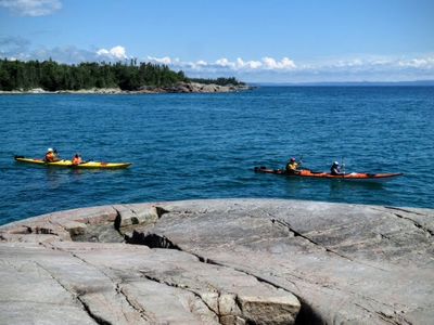 Kayaks on Lake Superior